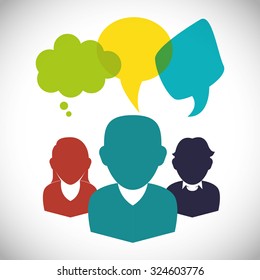 Communication concept with avatar design, vector illustration eps10