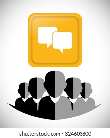 Communication concept with avatar design, vector illustration eps10