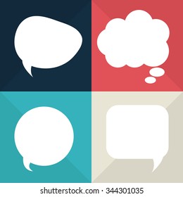 Communication concept with bubbles chat design, vector illustration 10 eps graphic.