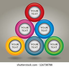 Communication concept with circle - template with copy space area