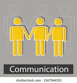 Communication concept. Creative idea design. Flat vector illustration for web page, brochure, presentation or background.