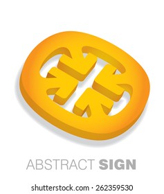 Communication concept, different abstract arrows icon