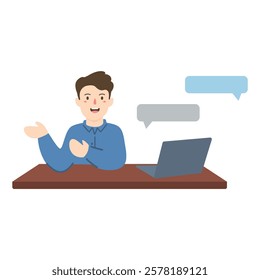 communication concept flat people chatting dialogue