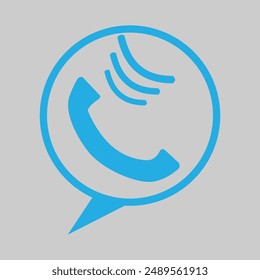 Communication concept with icon design or telephone and speech bubble  illustration 10 eps graphic.
