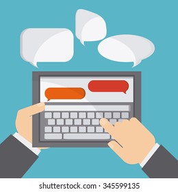 Communication concept with icons  design, vector illustration 10 eps graphic.