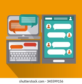 Communication concept with icons  design, vector illustration 10 eps graphic.