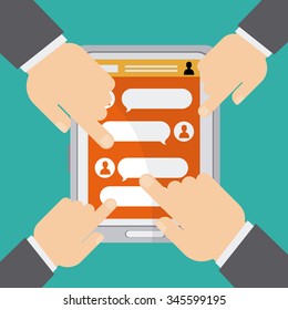 Communication concept with icons  design, vector illustration 10 eps graphic.