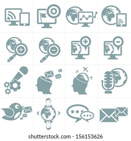 Communication concept icons,vector