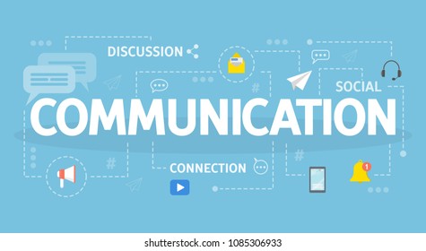 Communication concept illustration. Idea of chating and surfing.