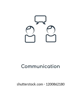 Communication concept line icon. Linear Communication concept outline symbol design. This simple element illustration can be used for web and mobile UI/UX.
