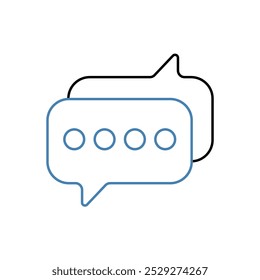 Icono de línea de concepto de comunicación. Ilustración de elemento simple. diseño de símbolo de esquema de concepto de comunicación.