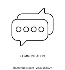 ícone da linha de conceito de comunicação. Ilustração de elemento simples. conceito de comunicação esboço de símbolo.