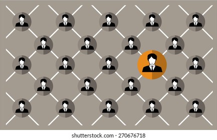 communication concept. people network connection . vector Illustration.