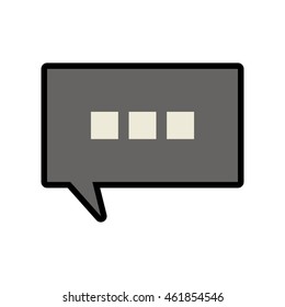 Communication concept represented by bubble icon. Isolated and flat illustration