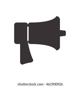 Communication concept represented by megaphone icon. Isolated and flat illustration