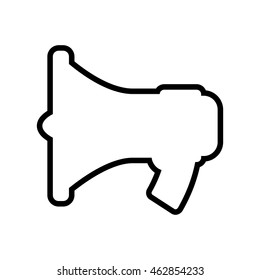 Communication concept represented by Megaphone icon. Isolated and flat illustration