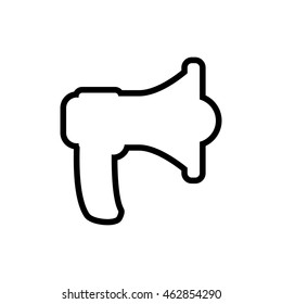 Communication concept represented by Megaphone icon. Isolated and flat illustration