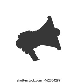 Communication concept represented by Megaphone icon. Isolated and flat illustration