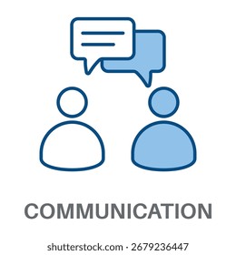 Conceito de Comunicação Estilo Simples Azul Design Vetor