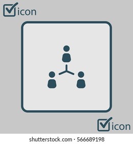 Communication concept. Social network single icon. Global technology. The network of social connections in the business.