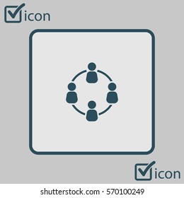 Communication concept. Social network single icon. Global technology. The network of social connections in the business.