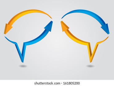 Communication concept with speech bubble - template with copy space area