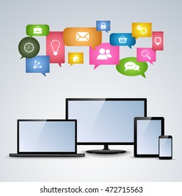 Communication IT concept template