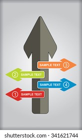 Communication concept, template with arrows and  copy space area