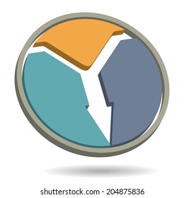 Communication concept - template with direction arrows