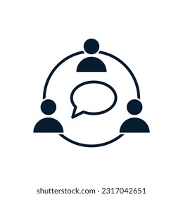 Concepto de comunicación. Icono del vector aislado en fondo blanco.