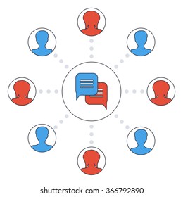  Communication concept. Vector illustration
