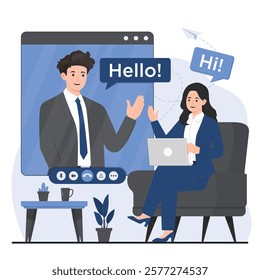 communication concepts focusing on seamless video call and virtual interaction
