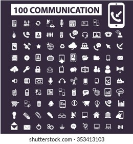 Communication, connect,  business talking, calling, chat, phone, message, contact, technology, gadget, telephone, connection, technology, mobile icons, signs vector set
