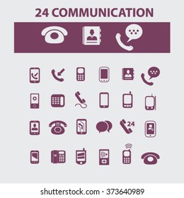 Communication, connect,  business talking, calling, chat, phone, message, contact, technology, gadget, telephone, connection, technology, mobile icons, signs vector set
