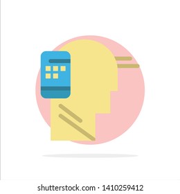 Communication, Connected, Human, Mobile, Mobility Abstract Circle Background Flat color Icon