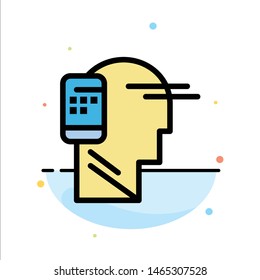 Communication, Connected, Human, Mobile, Mobility Abstract Flat Color Icon Template. Vector Icon Template background