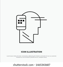 Communication, Connected, Human, Mobile, Mobility Line Icon Vector. Vector Icon Template background