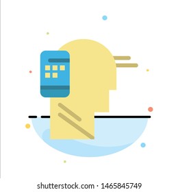 Communication, Connected, Human, Mobile, Mobility Abstract Flat Color Icon Template. Vector Icon Template background