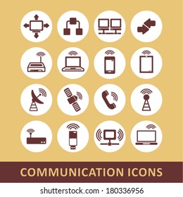 Communication and connection icons