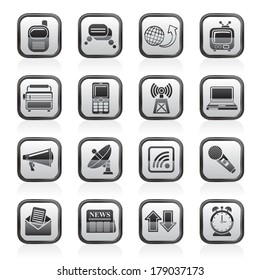 Communication and connection icons - vector icon set