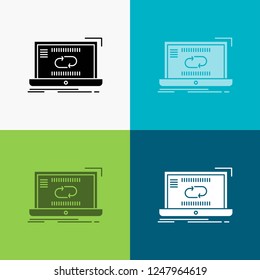 Communication, connection, link, sync, synchronization Icon Over Various Background. glyph style design, designed for web and app. Eps 10 vector illustration