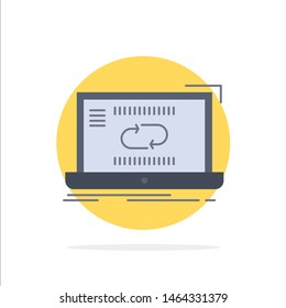 Communication, connection, link, sync, synchronization Flat Color Icon Vector. Vector Icon Template background