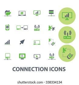 communication, connection, network  icons, signs vector concept set for infographics, mobile, website, application
