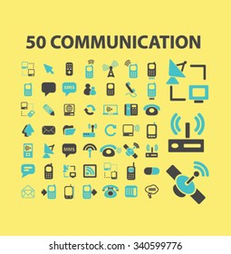 communication, connection, network  icons, signs vector set for infographics, mobile, website, application
