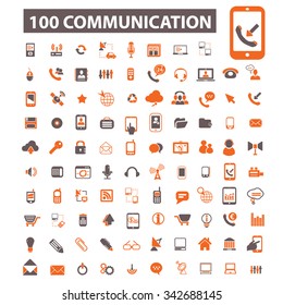 comunicación, conexión, iconos de red, señales de concepto vectorial establecido para infografías, móviles, sitio web, aplicación
