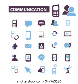 communication, connection, network  icons, signs vector concept set for infographics, mobile, website, application