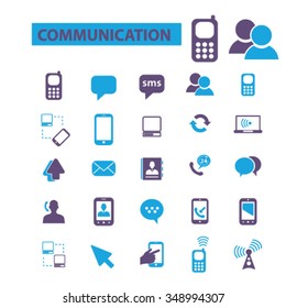 communication, connection, network  icons, signs vector concept set for infographics, mobile, website, application
