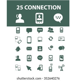 communication, connection, network  icons, signs vector concept set for infographics, mobile, website, application
