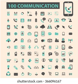 comunicación, conexión, iconos de red, señales de concepto vectorial establecido para infografías, móviles, sitio web, aplicación
