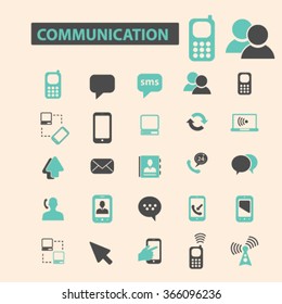 communication, connection, network  icons, signs vector concept set for infographics, mobile, website, application
